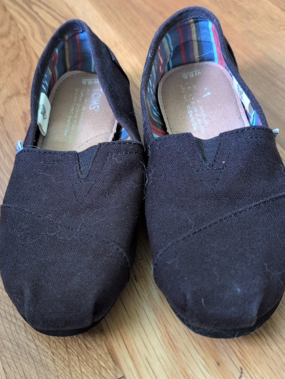 TOMS  Canvas Slip-On Moccasins in Black